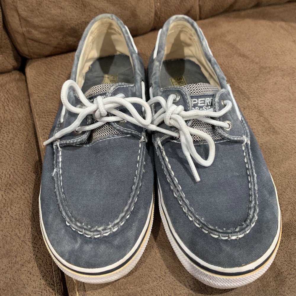 Sperry Blue Canvas Loafers